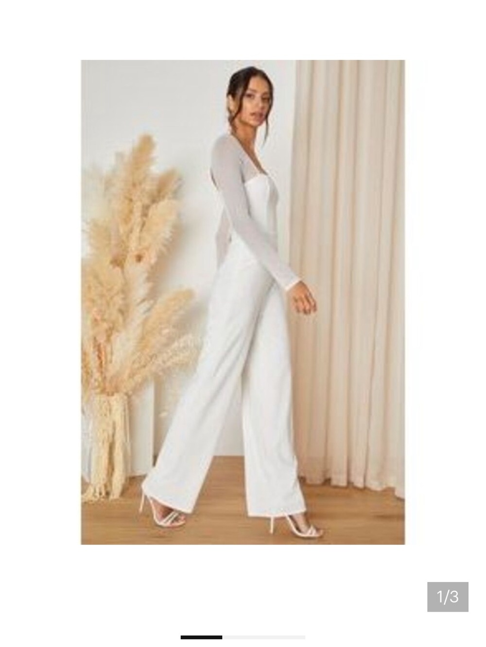 Lulu's Ivory Wide-Leg Jumpsuit with Square Neckline